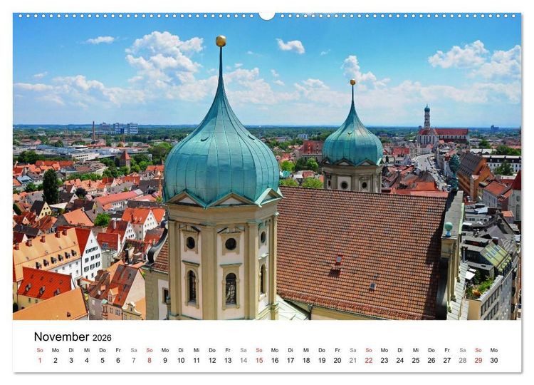 Produktbild: Augsburg &ndash; Die Highlights der schw&auml;bischen Metropole (hochwertiger Premium Wandkalender 2026 DIN A2 quer), Kunstdruck in Hochglanz