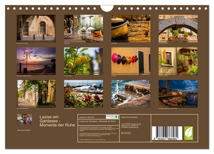 Produktbild: Lazise am Gardasee - Momente der Ruhe (Wandkalender 2026 DIN A4 quer), CALVENDO Monatskalender