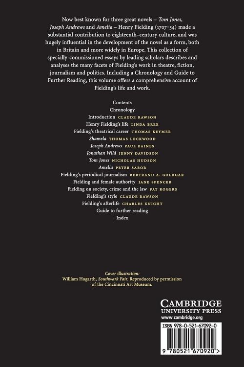 Produktbild: The Cambridge Companion to Henry Fielding