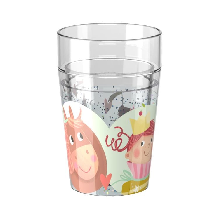 Produktbild: Glitzerbecher, Prinzessin & Pferd Motiv 2