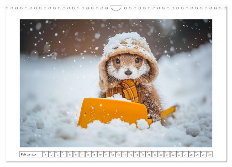 Produktbild: Kleine freche Nerze (Wandkalender 2026 DIN A3 quer), CALVENDO Monatskalender