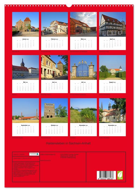 Produktbild: Haldensleben in Sachsen-Anhalt (hochwertiger Premium Wandkalender 2026 DIN A2 hoch), Kunstdruck in Hochglanz