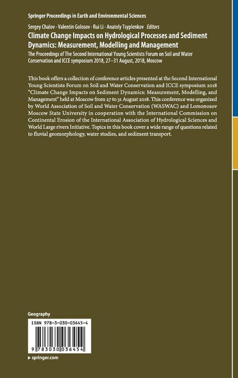 Produktbild: Climate Change Impacts on Hydrological Processes and Sediment Dynamics: Measurement, Modelling and Management