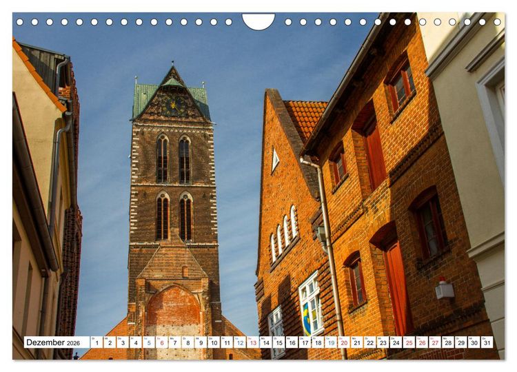 Produktbild: Stadt Wismar 2026 (Wandkalender 2026 DIN A4 quer), CALVENDO Monatskalender