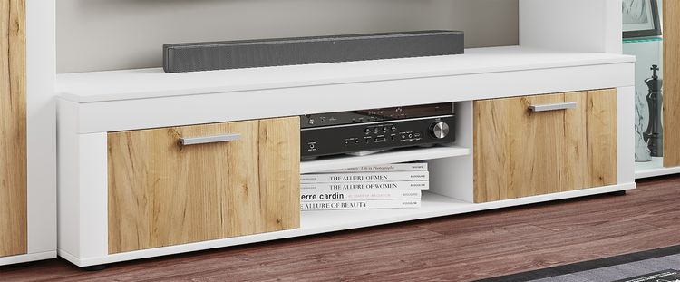 Produktbild: Holz TV Lowboard M&ouml;bel Fernsehschrank Usilo XL