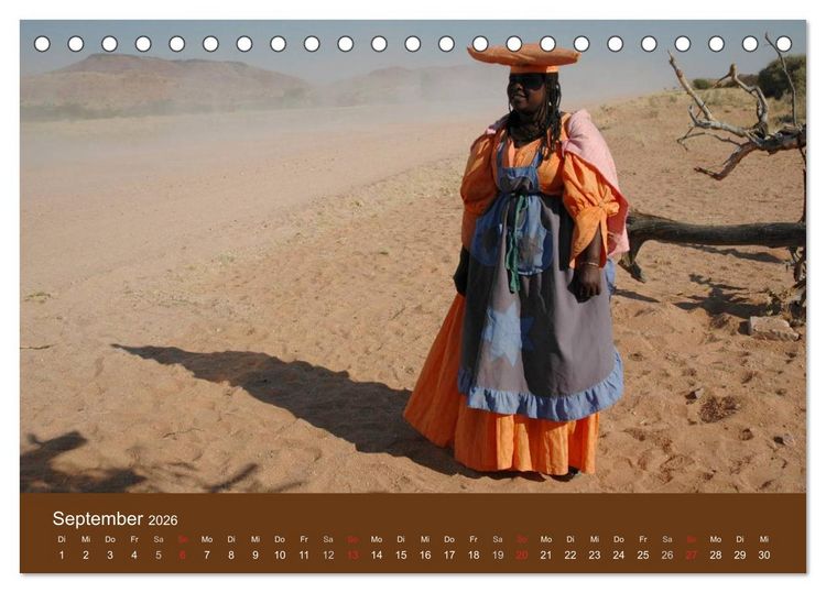 Produktbild: Namibia - faszinierende Menschen und Tiere (Tischkalender 2026 DIN A5 quer), CALVENDO Monatskalender