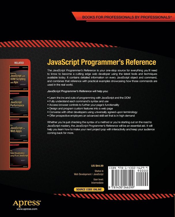 Produktbild: JavaScript Programmer's Reference