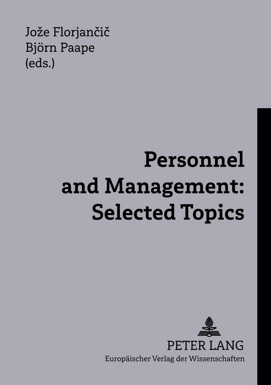Produktbild: Personnel and Management: Selected Topics