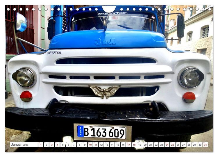 Produktbild: LKW Oldtimer der UdSSR - Sowjetische Lastkraftwagen in Kuba (Wandkalender 2026 DIN A4 quer), CALVENDO Monatskalender