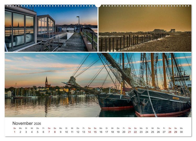 Produktbild: Schleswig-Holsteinische Impressionen (Wandkalender 2026 DIN A2 quer), CALVENDO Monatskalender