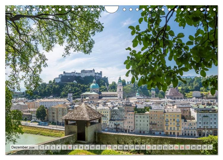 Produktbild: SALZBURG Blicke auf die Mozartstadt (Wandkalender 2026 DIN A4 quer), CALVENDO Monatskalender