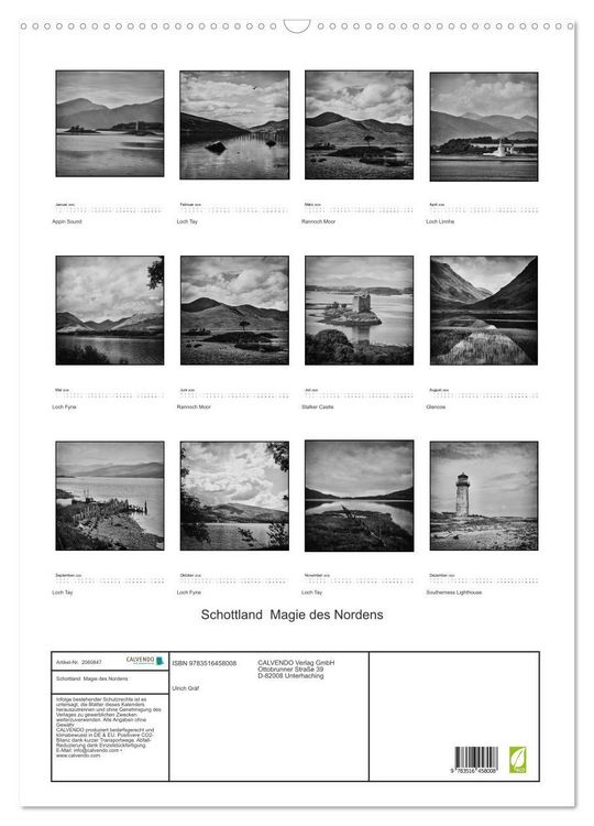 Produktbild: Schottland Magie des Nordens (Wandkalender 2026 DIN A2 hoch), CALVENDO Monatskalender
