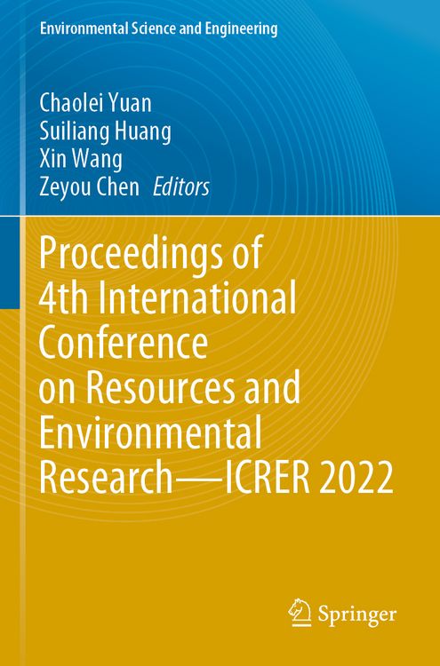 Produktbild: Proceedings of 4th International Conference on Resources and Environmental Research&mdash;ICRER 2022
