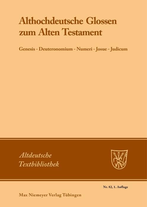 Produktbild: Althochdeutsche Glossen zum Alten Testament