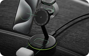 Produktbild: RAIDSONIC ICY BOX 3-in-1 Kabellose Ladestation f&uuml;r Smartphone, Watch und Kopfh&ouml;rer