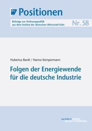 Produktbild: Folgen der Energiewende f&uuml;r die deutsche Industrie