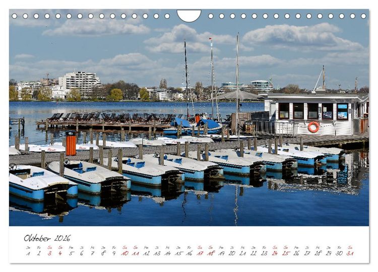 Produktbild: Alsteransichten in Hamburg (Wandkalender 2026 DIN A4 quer), CALVENDO Monatskalender
