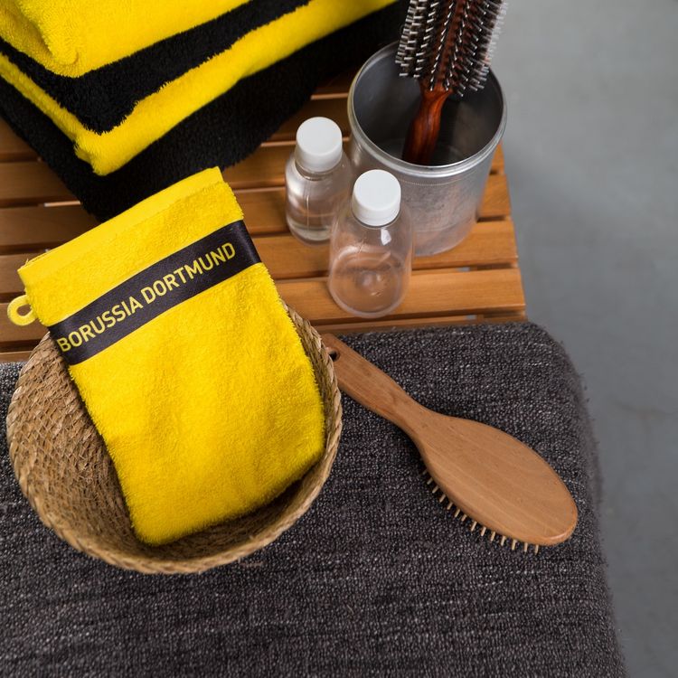 Produktbild: Borussia Dortmund 15801000 - Waschhandschuh, Baumwolle 20x10cm