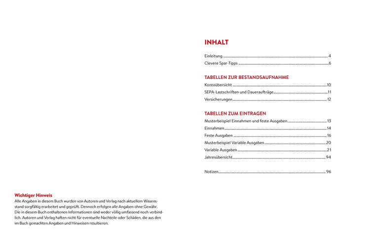 Produktbild: Haushaltsplaner