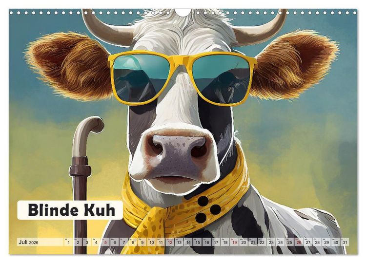Produktbild: Wortw&ouml;rtlich - Tierische Spr&uuml;che (Wandkalender 2026 DIN A3 quer), CALVENDO Monatskalender