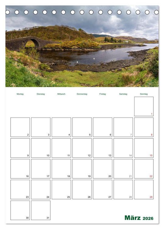 Produktbild: Schottland Entdeckungstour (Tischkalender 2026 DIN A5 hoch), CALVENDO Monatskalender