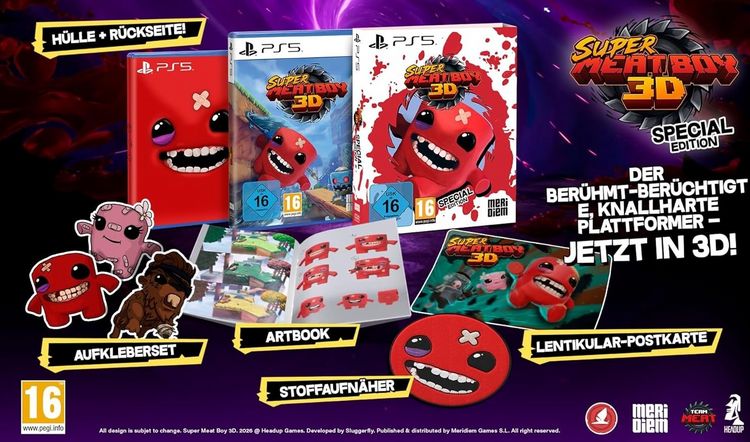 Produktbild: Super Meat Boy 3D (Special Edition)