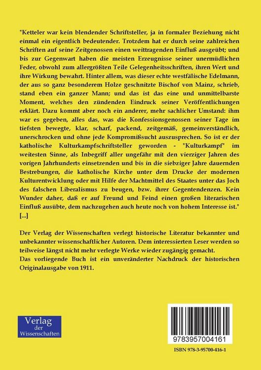Produktbild: Wilhelm Emmanuel von Kettelers Schriften