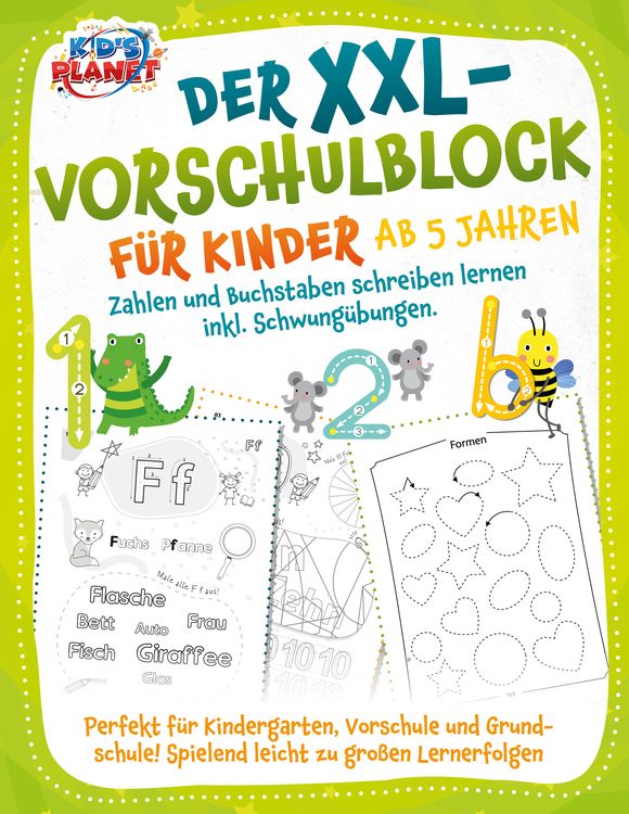 Produktbild: Der XXL-Vorschulblock für Kinder ab 5 Jahren: Zahlen und Buchstaben schreiben le