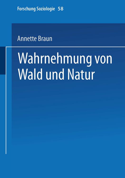 Produktbild: Wahrnehmung von Wald und Natur