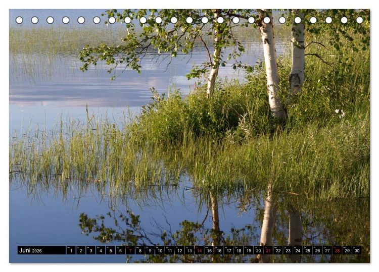 Produktbild: Wundersch&ouml;nes Finnisch - Lappland (Tischkalender 2026 DIN A5 quer), CALVENDO Monatskalender
