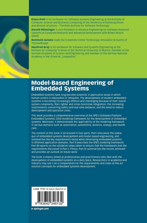 Produktbild: Model-Based Engineering of Embedded Systems
