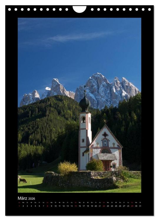 Produktbild: Landschaft im Fokus - Bayern, Tirol und S&uuml;dtirol (Wandkalender 2026 DIN A4 hoch), CALVENDO Monatskalender