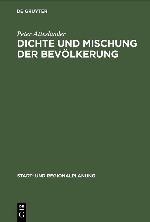 Produktbild: Dichte und Mischung der Bev&ouml;lkerung
