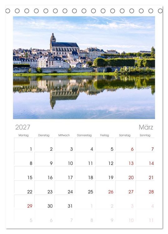 Produktbild: Tischplaner 2027 - Zauberhaftes Tal der Loire. Charmante St&auml;dte und pr&auml;chtige Schl&ouml;sser (A5 Tischkalender zum Aufstellen) CALVENDO
