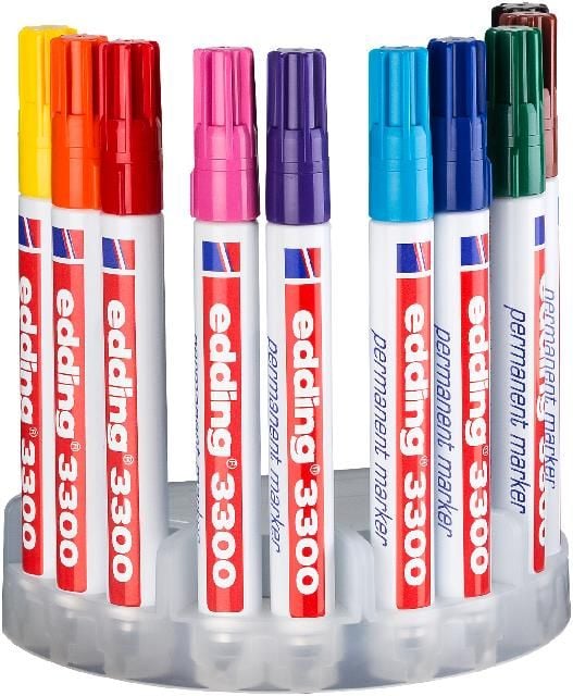Produktbild: edding 3300 Permanentmarker, 10er Set Keilspitze