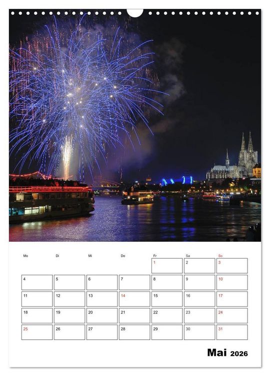 Produktbild: Feuerwerke Terminplaner (Wandkalender 2026 DIN A3 hoch), CALVENDO Monatskalender