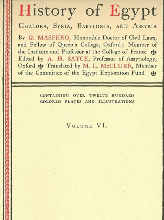 Produktbild: History of Egypt, Chaldea, Syria, Babylonia, and Assyria, Vol. 6