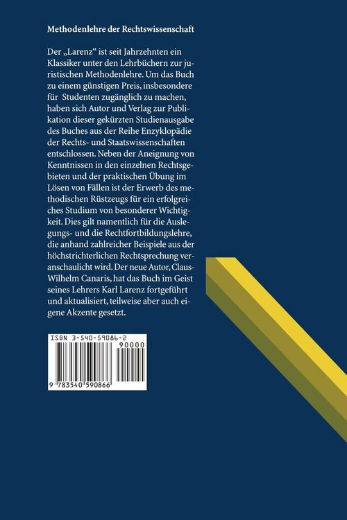 Produktbild: Methodenlehre der Rechtswissenschaft