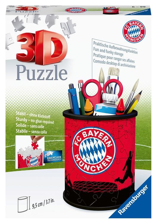 Produktbild: Ravensburger Utensilo: FC Bayern M&uuml;nchen, Stifte-Becher, 3D-Puzzle