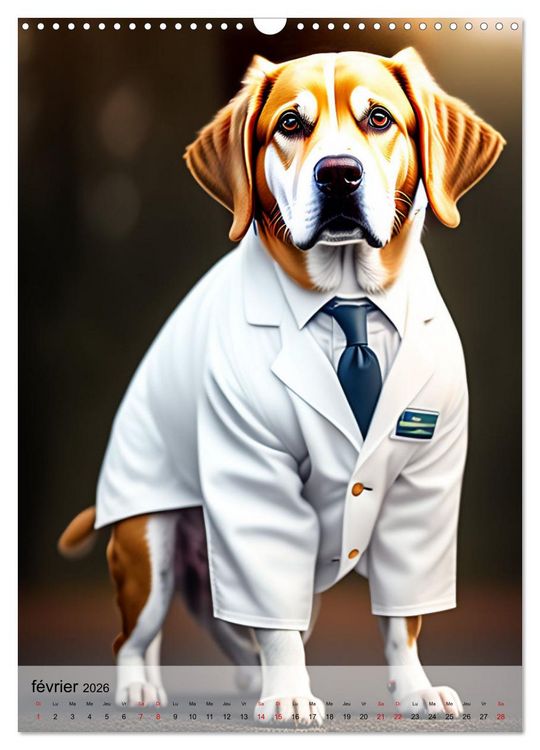 Produktbild: Chiens styl&eacute;s (Calendrier mural 2026 DIN A3 horizontal), CALVENDO calendrier mensuel