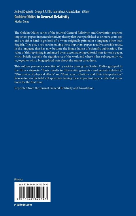 Produktbild: Golden Oldies in General Relativity