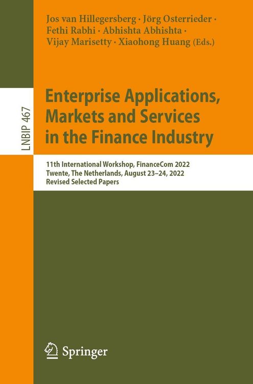 Produktbild: Enterprise Applications, Markets and Services in the Finance Industry