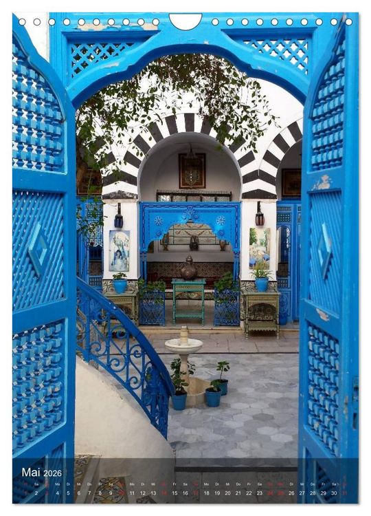 Produktbild: Sidi bou Sa&iuml;d - Die blaue Stadt Tunesiens (Wandkalender 2026 DIN A4 hoch), CALVENDO Monatskalender