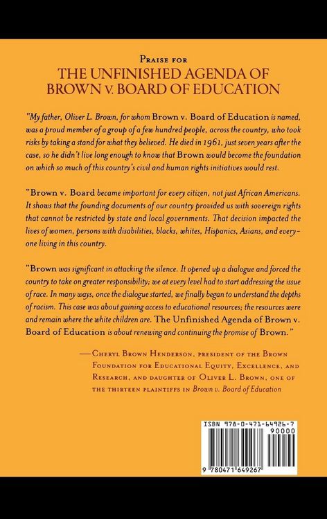 Produktbild: The Unfinished Agenda of Brown v. Board of Education