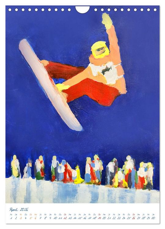 Produktbild: Powder Passion - Snowboardkunst im H&ouml;henrausch (Wandkalender 2026 DIN A4 hoch), CALVENDO Monatskalender