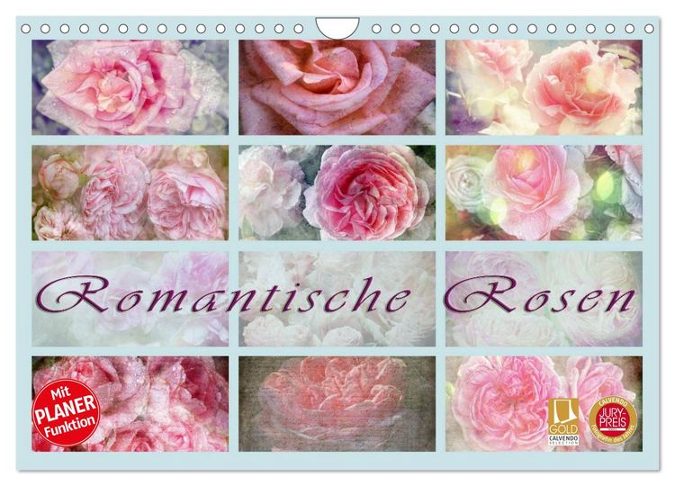 Produktbild: Romantische Rosen (Wandkalender 2026 DIN A4 quer), CALVENDO Monatskalender