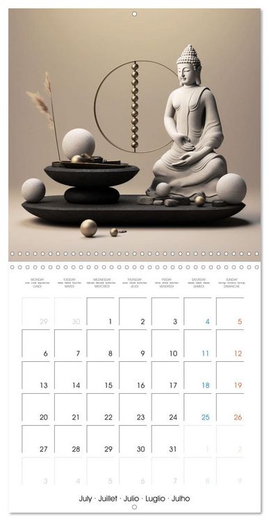 Produktbild: Instant paisible (Calendrier mural carr&eacute; 2026 30x30 cm) Calendrier double avec une page pour vos prises de notes