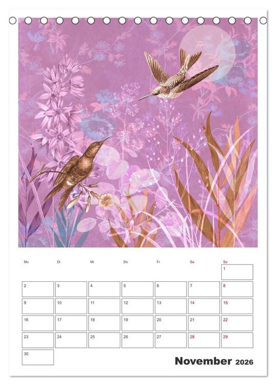 Produktbild: Das Paradies der Kolibris (Tischkalender 2026 DIN A5 hoch), CALVENDO Monatskalender