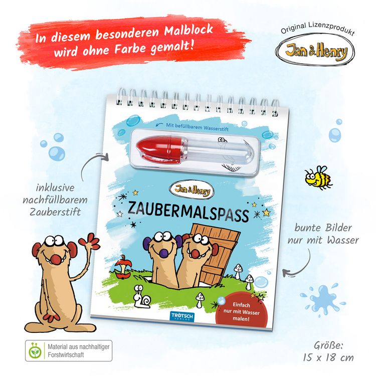 Produktbild: Tr&ouml;tsch Jan & Henry Zaubermalspa&szlig; mit Wasserstift