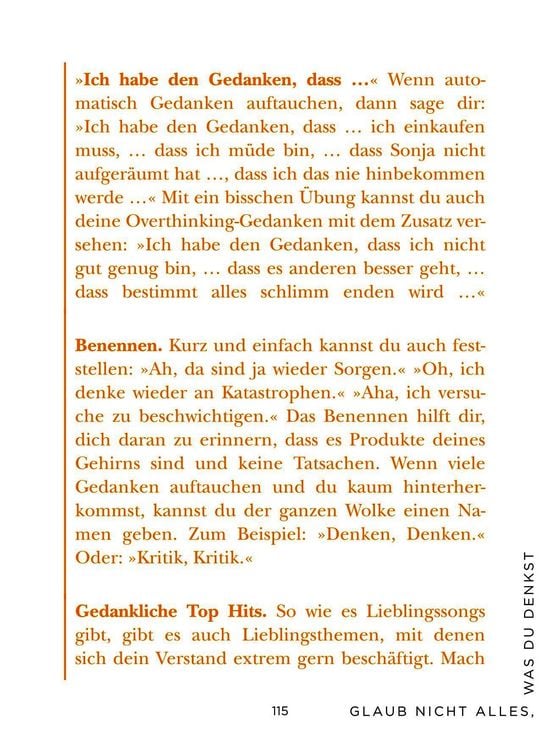 Produktbild: Die 1-Minuten-Strategie gegen Overthinking